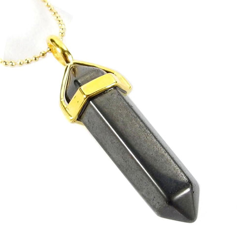 Hematite Gemstone Pendant Necklace